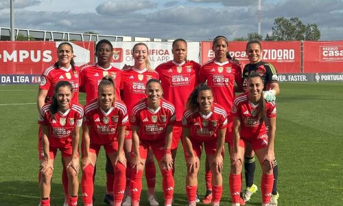 Onze inicial do SL Benfica Feminino na meia final da Taça da Liga contra o Torreense