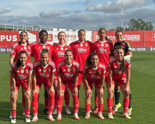 Onze inicial do SL Benfica Feminino na meia final da Taça da Liga contra o Torreense